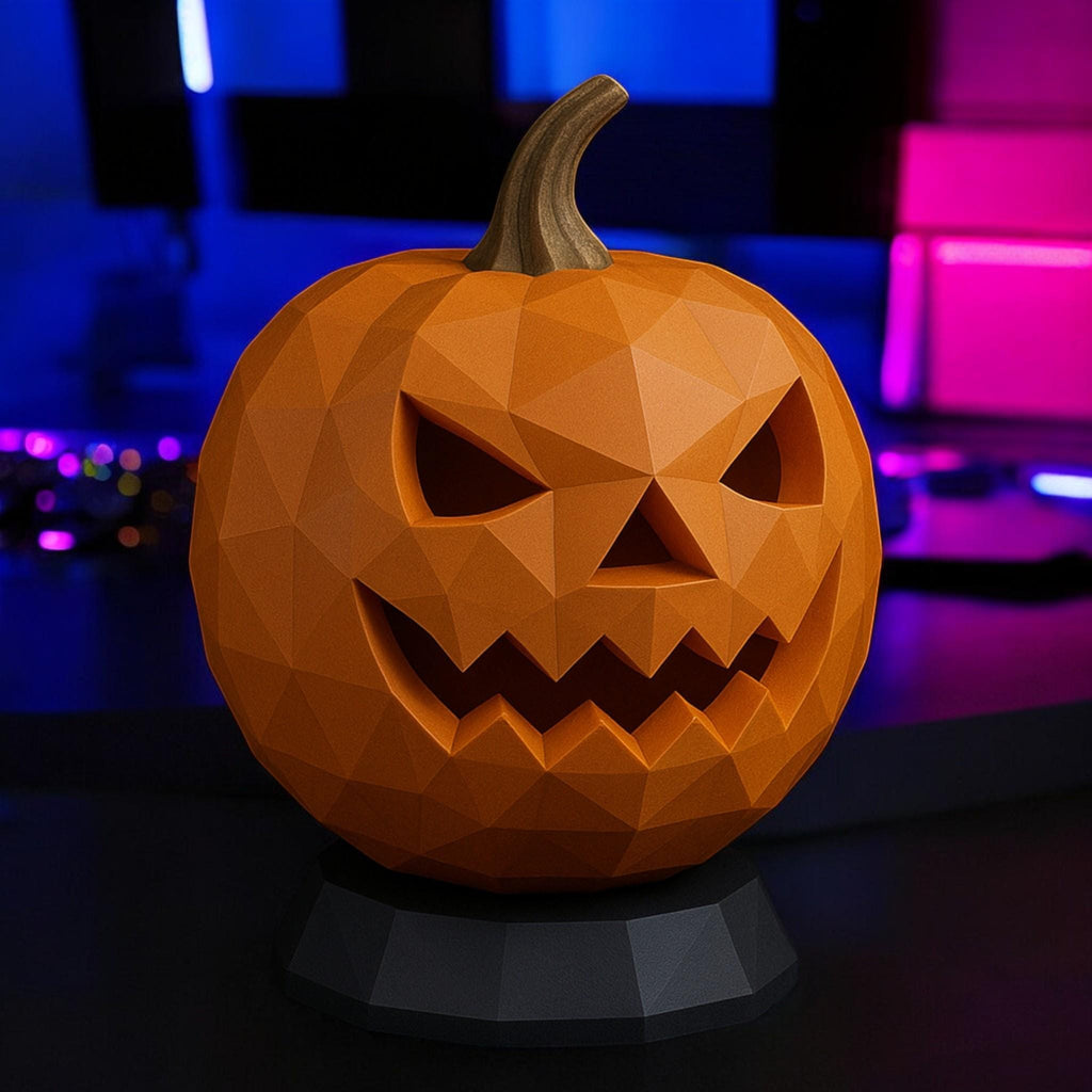 3D Printed Pumpkin Bust Headphone Stand, Halloween Gaming Decor __etsy:7280052616