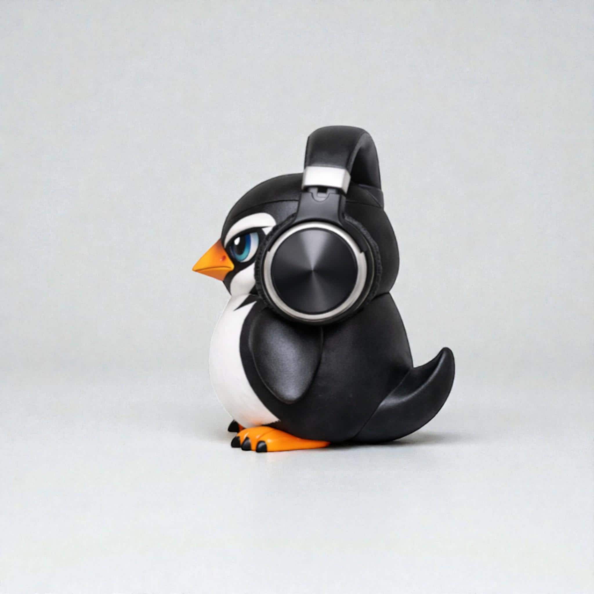 Penguin Headphone Stand, 3D Printed Headset Holder for Gaming Desk __etsy:7696099925