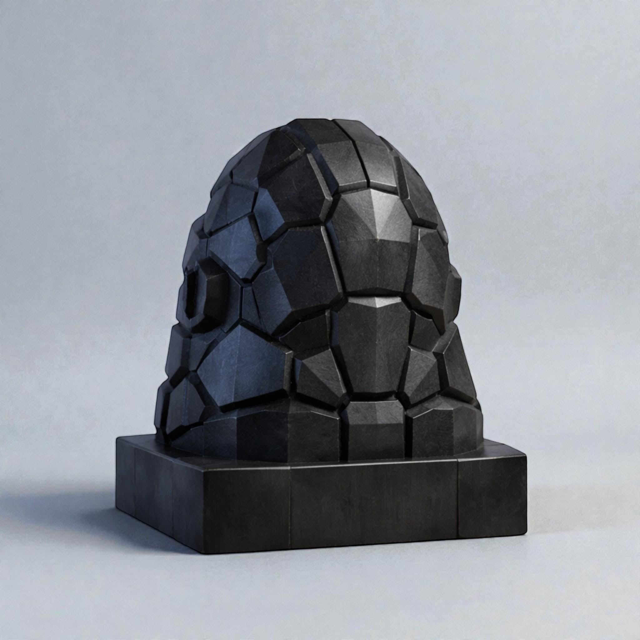 Happy3dWorld black geometric gorilla head headphone stand for gaming desk decor made of durable PLA plastic