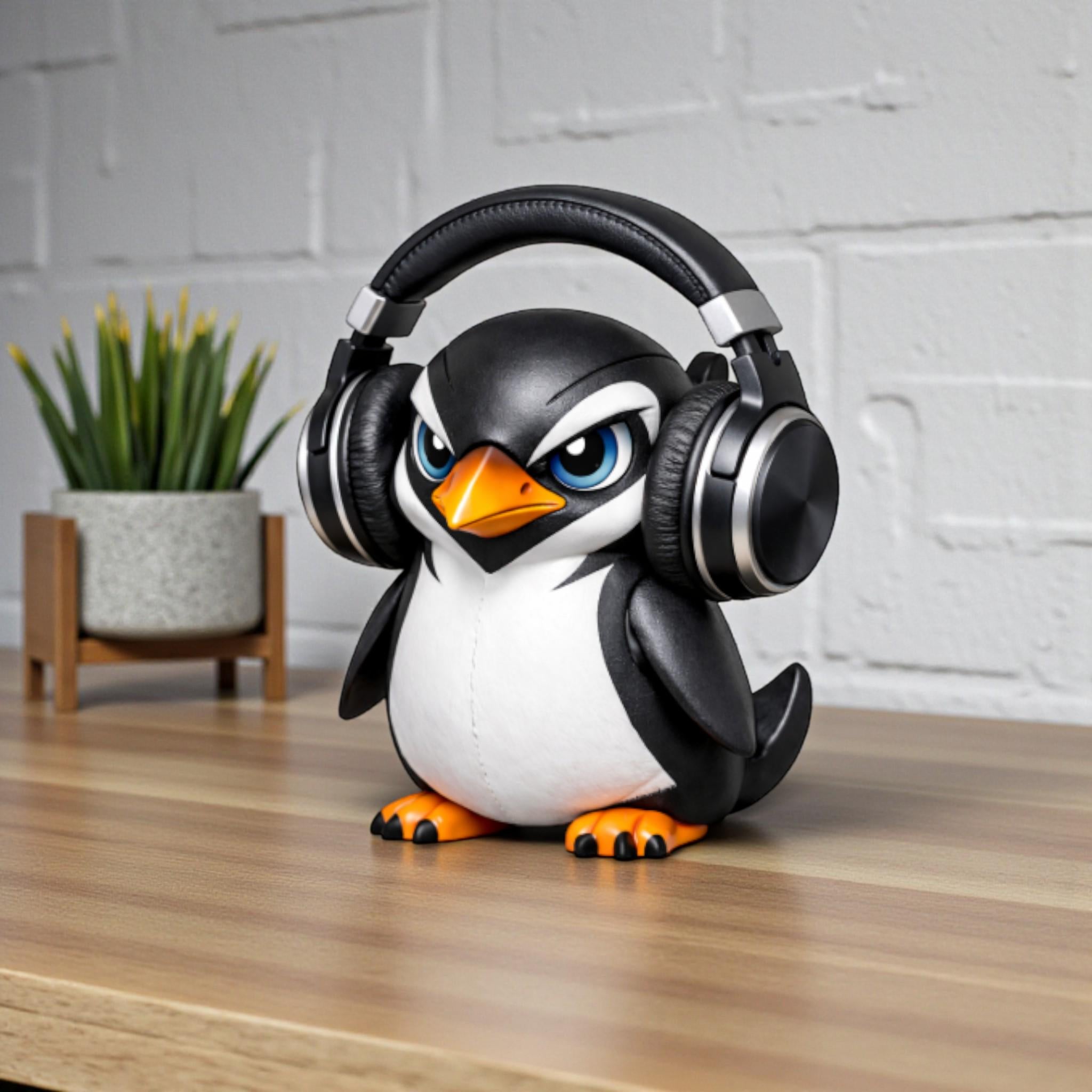 Penguin Headphone Stand, 3D Printed Headset Holder for Gaming Desk – 3D printed headphone stand detail 8