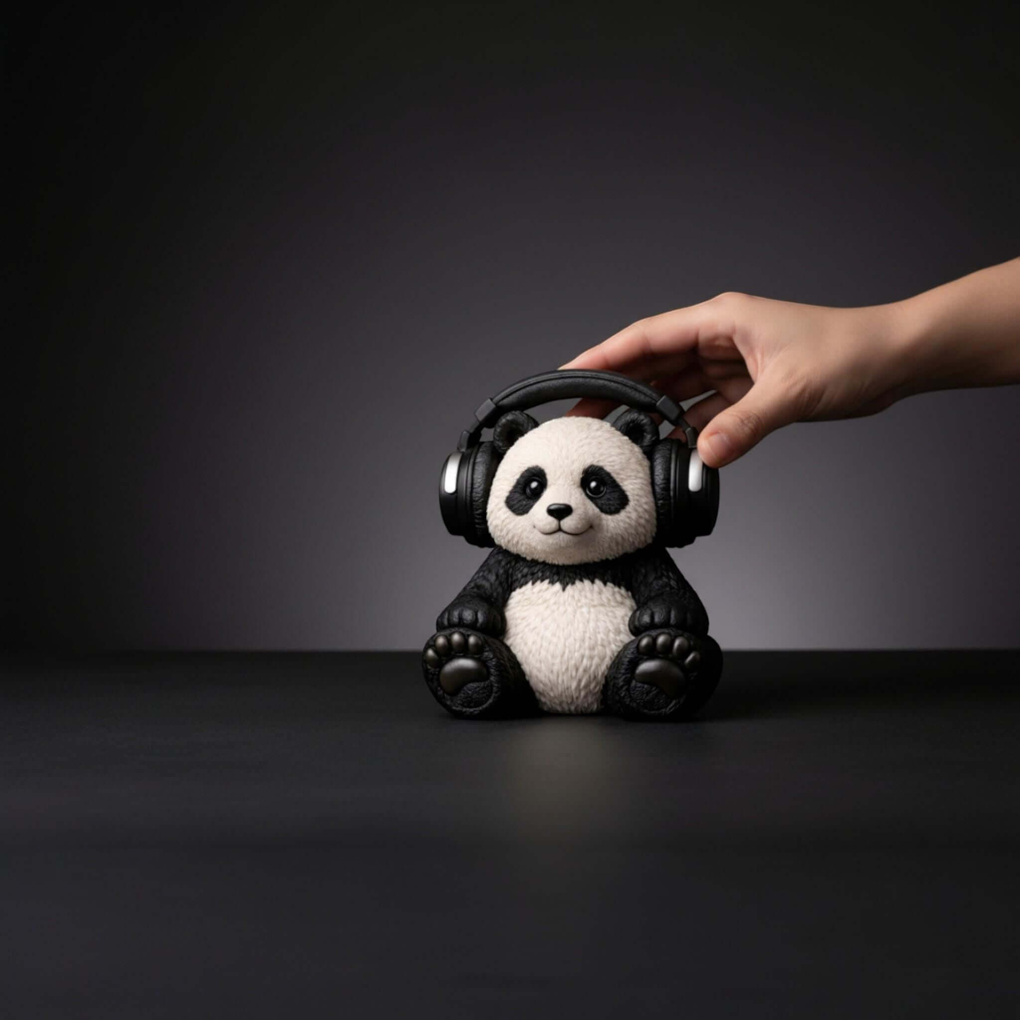 Panda Headphone Stand – 3D Printed Gaming Desk Organizer – 3D printed headphone stand detail 5