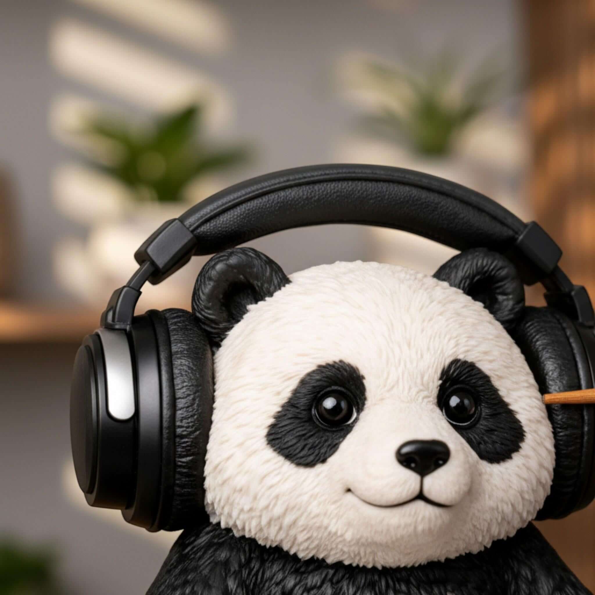 Panda Headphone Stand – 3D Printed Gaming Desk Organizer – 3D printed headphone stand detail 7