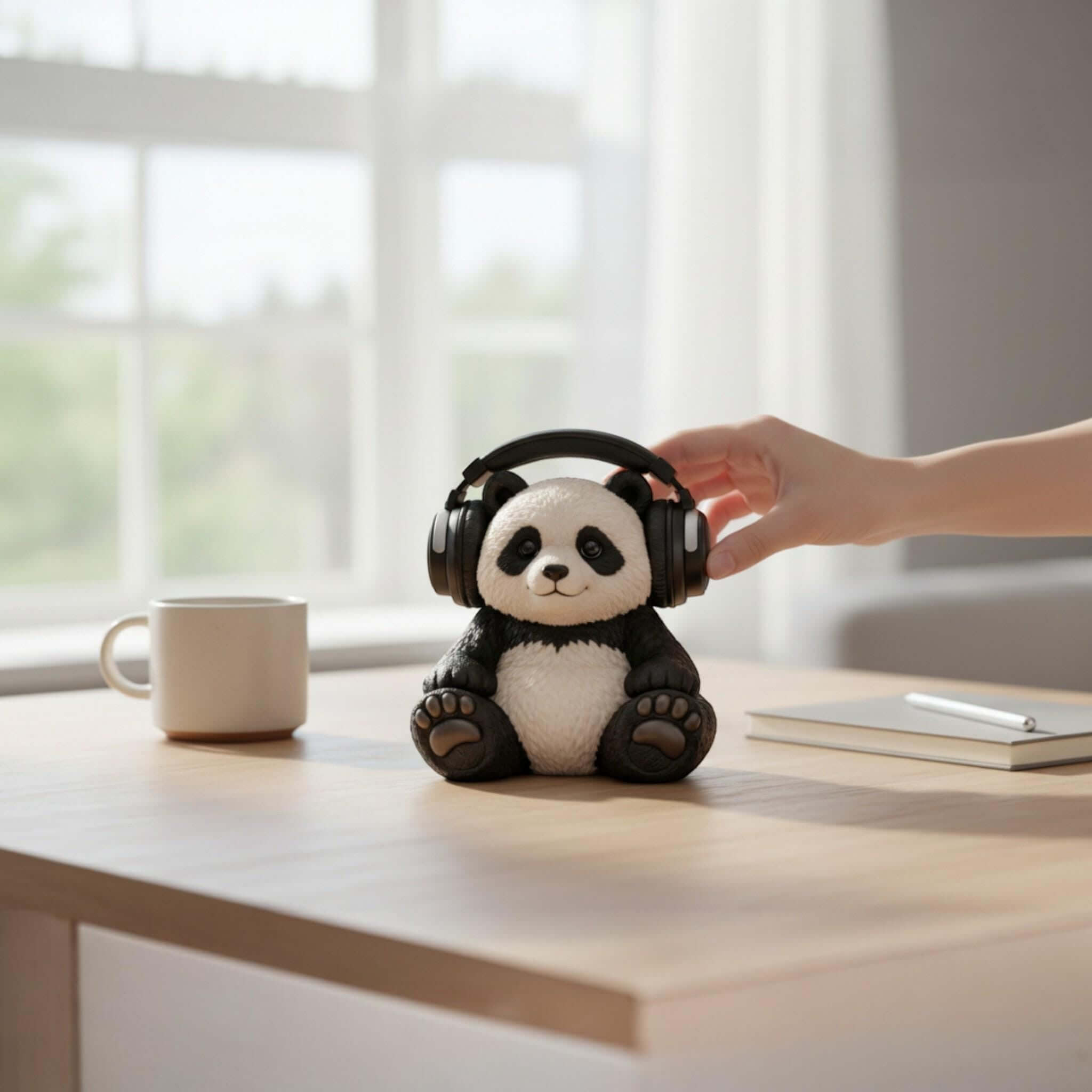 Panda Headphone Stand – 3D Printed Gaming Desk Organizer – 3D printed headphone stand detail 8