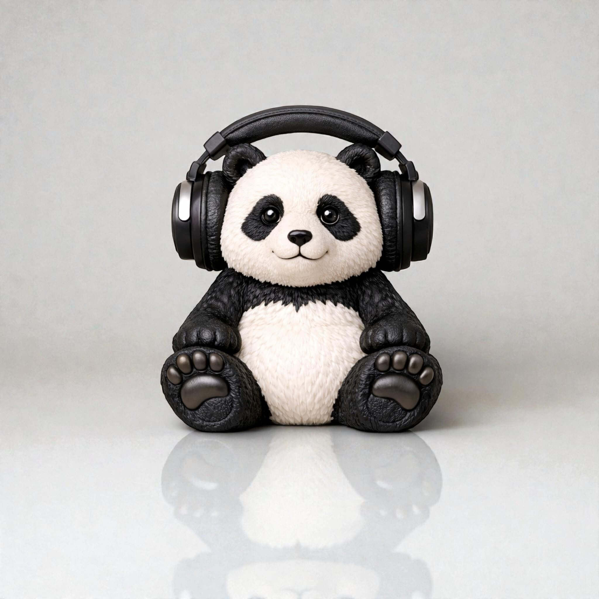 Panda Headphone Stand – 3D Printed Gaming Desk Organizer – 3D printed headphone stand detail 10