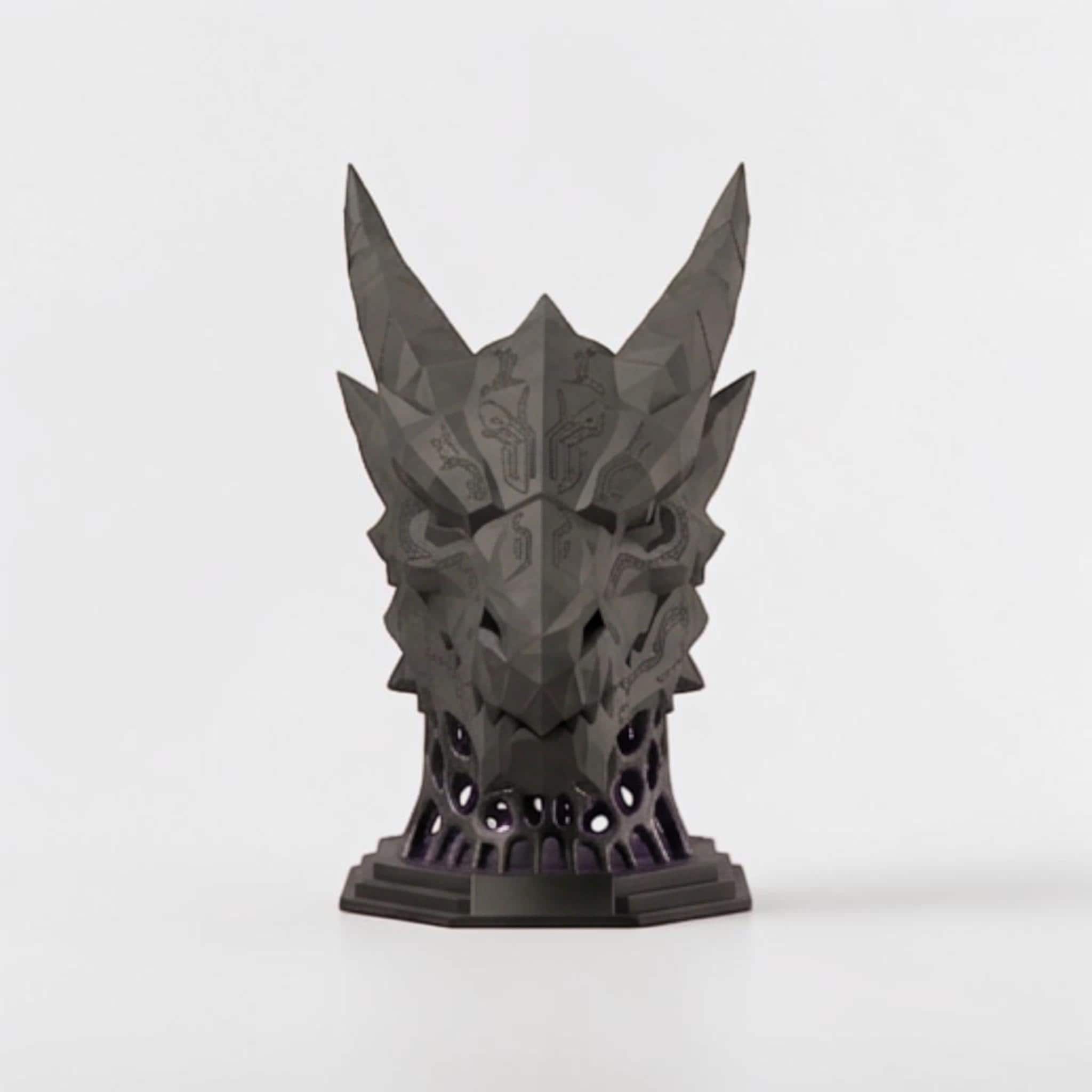 Mech Dragon Headset Stand – 3D Printed Sci-Fi Gaming Desk Decor – 3D printed headphone stand detail 9