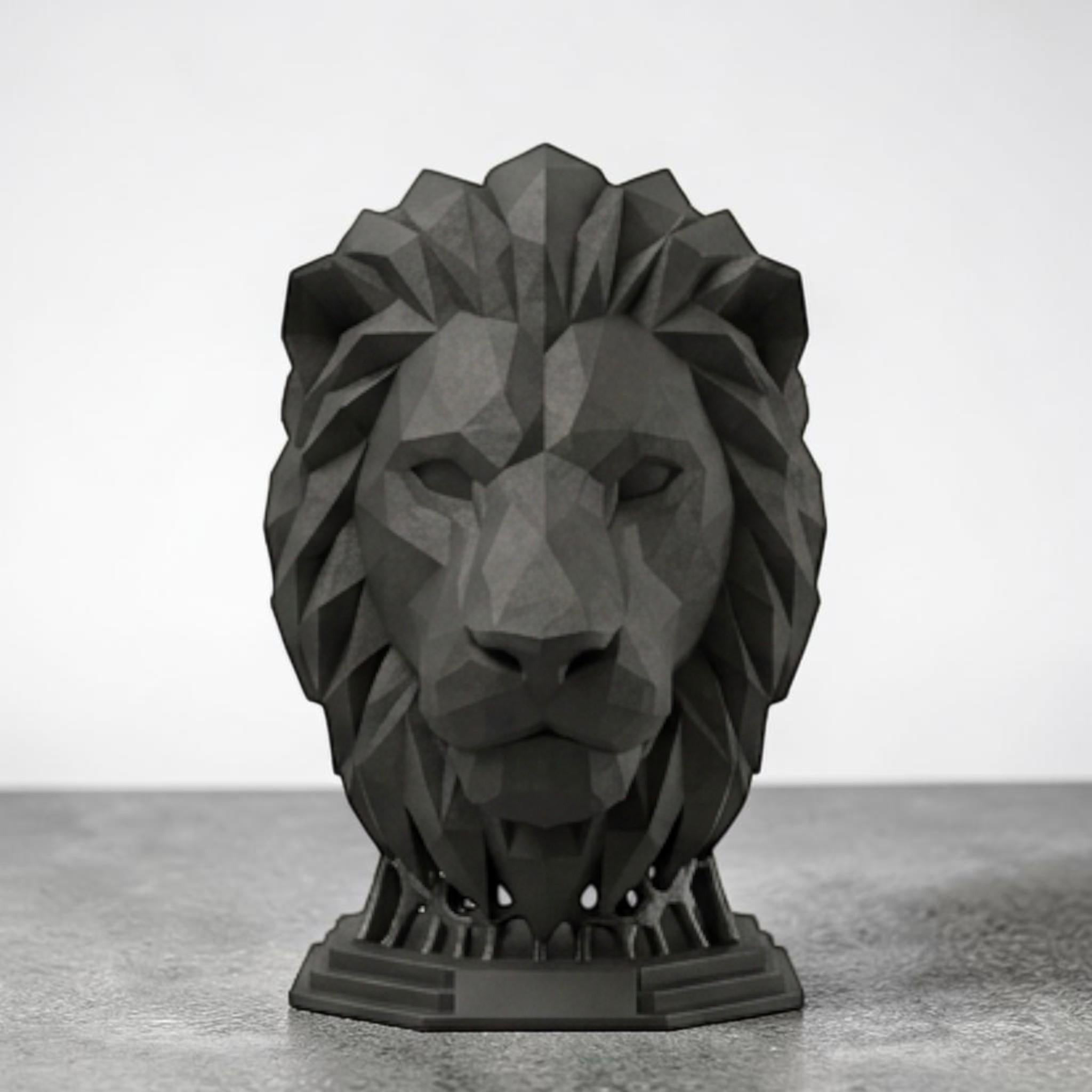 Majestic Lion Headphone Stand – 3D Printed Gaming Desk Art – 3D printed headphone stand detail 8