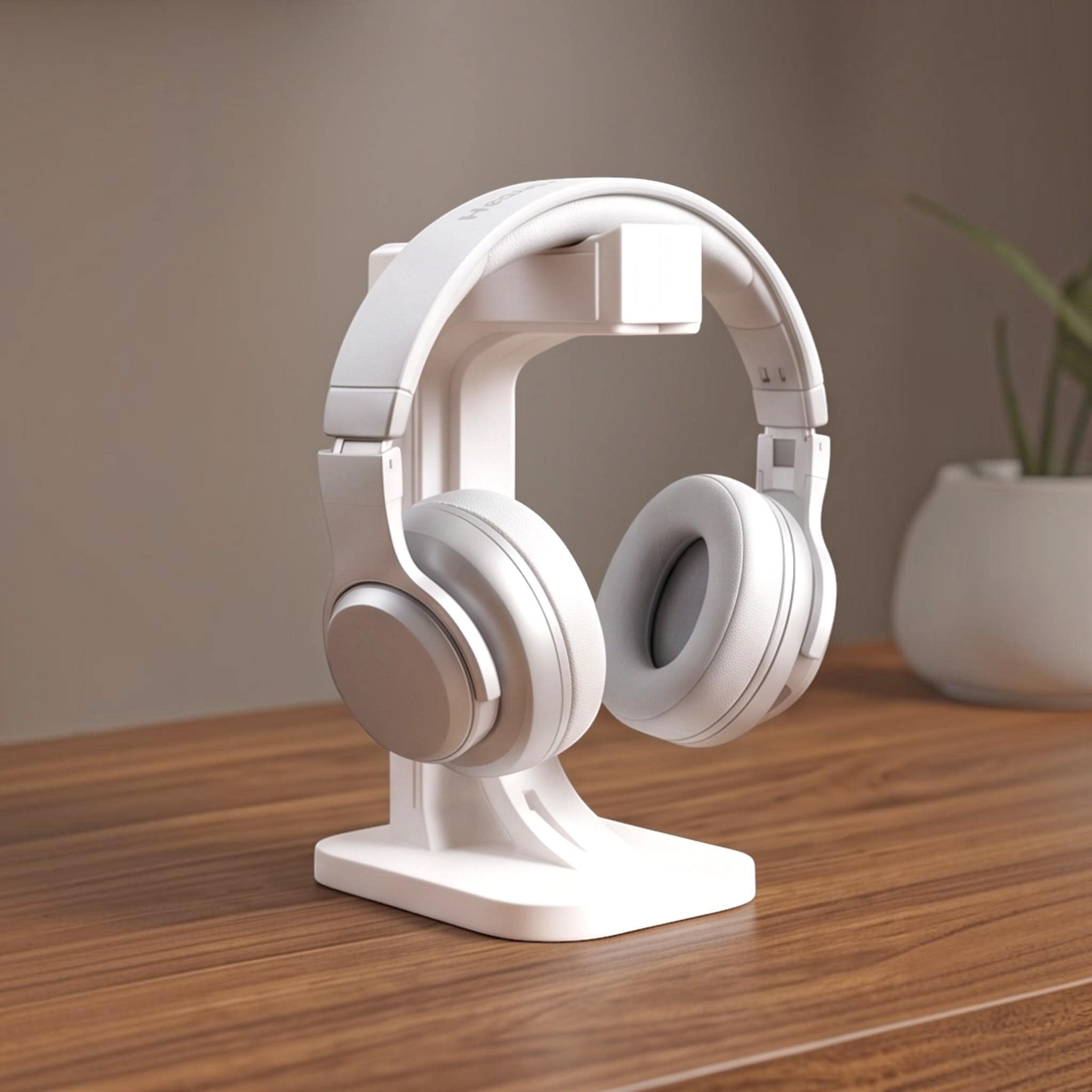 Minimalist Gaming Headset Stand – 3D Printed Desk Organizer – 3D printed headphone stand detail 1