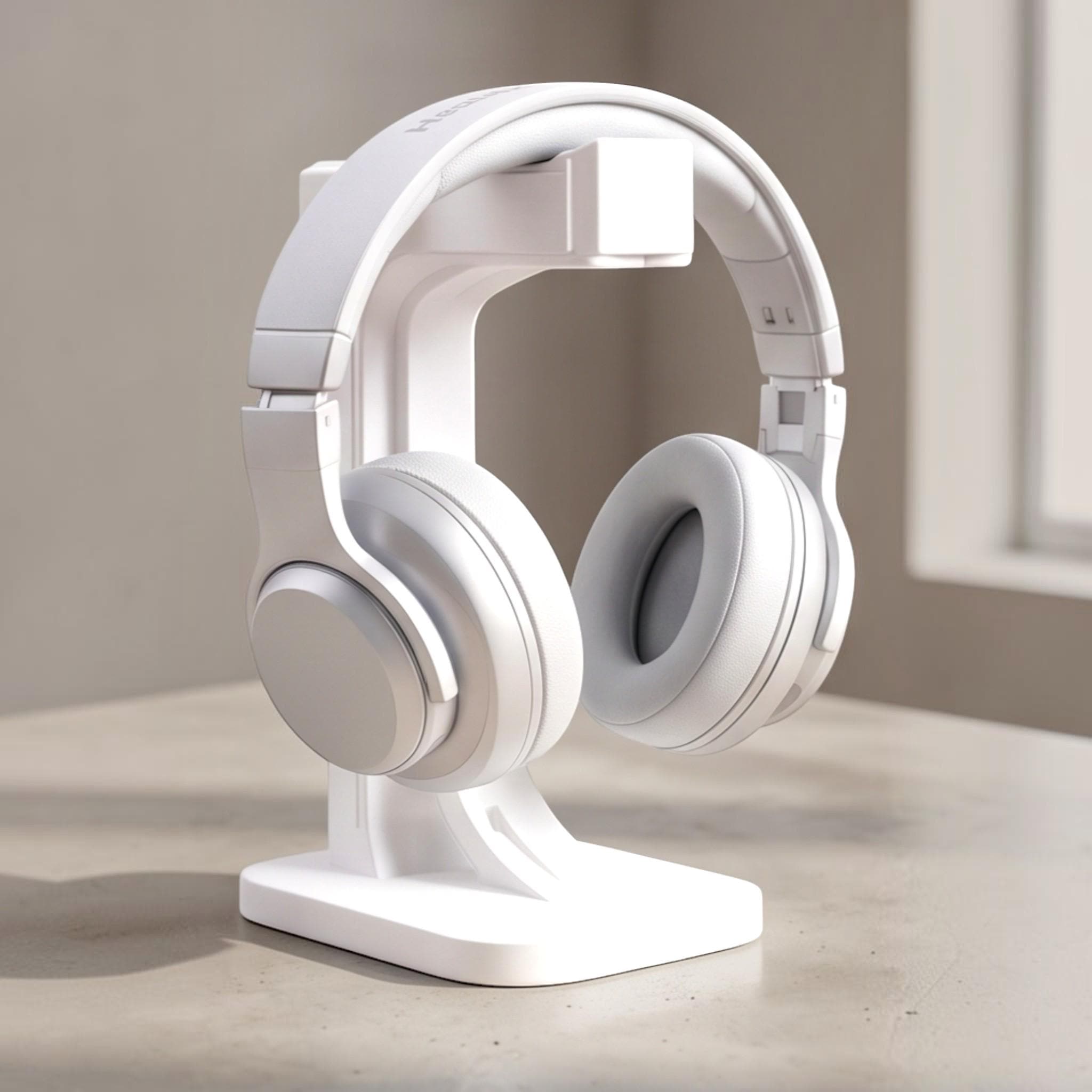 Minimalist Gaming Headset Stand – 3D Printed Desk Organizer – 3D printed headphone stand detail 4