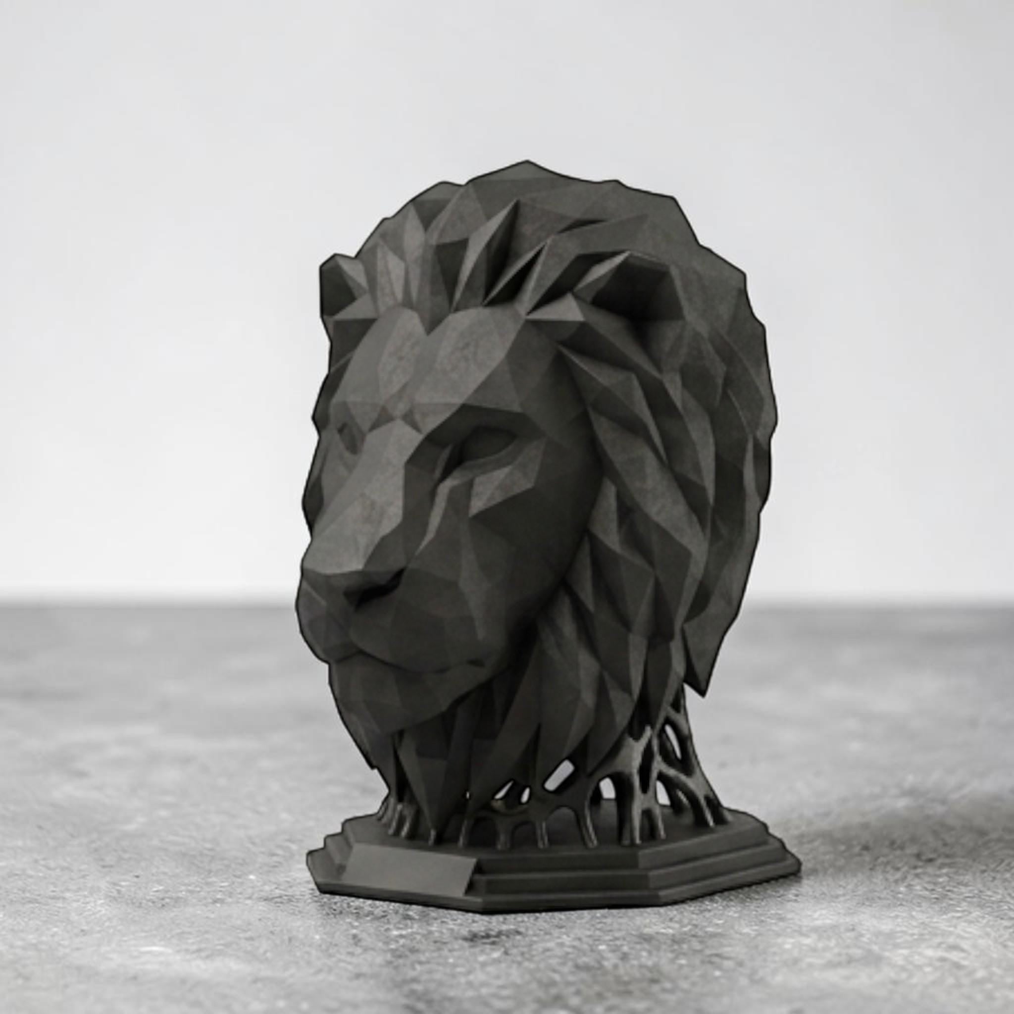 Lion Headphone Holder – Minimalist Gaming Desk Organizer – 3D printed headphone stand detail 14