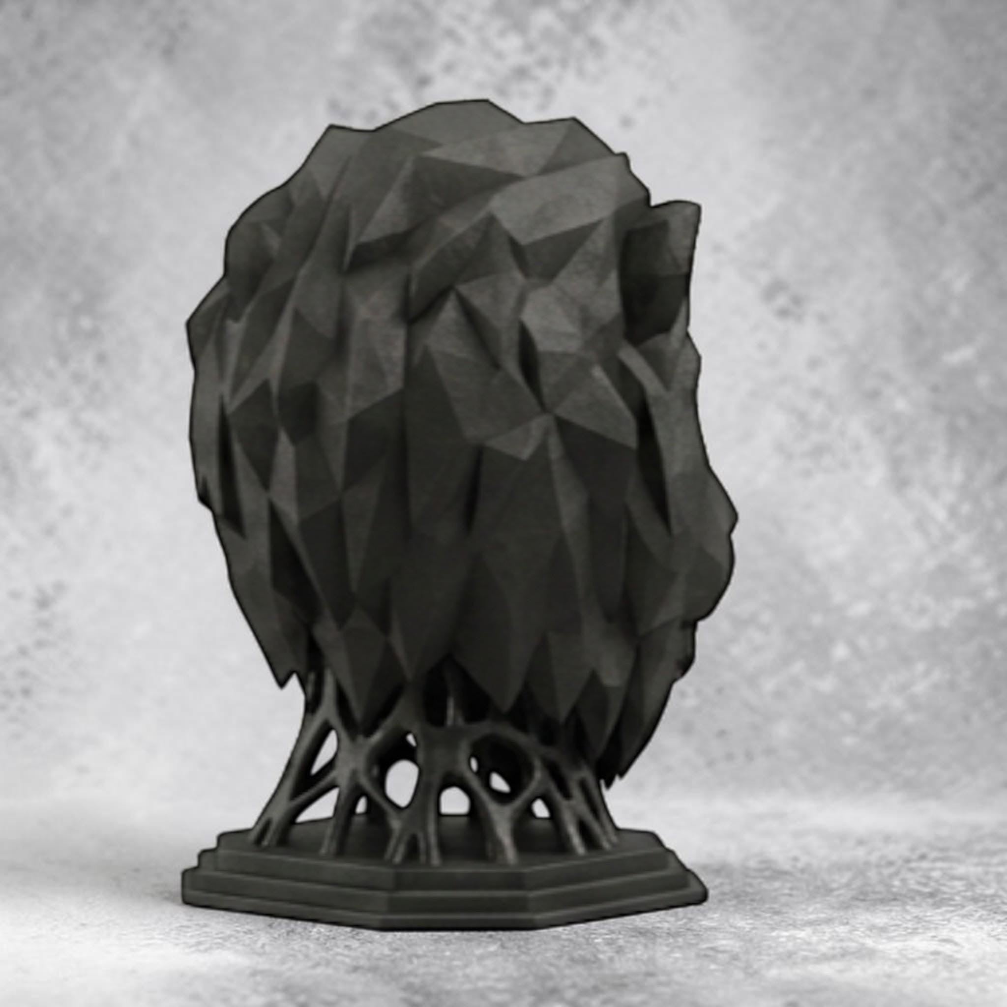 Lion Headphone Holder – Minimalist Gaming Desk Organizer – 3D printed headphone stand detail 17