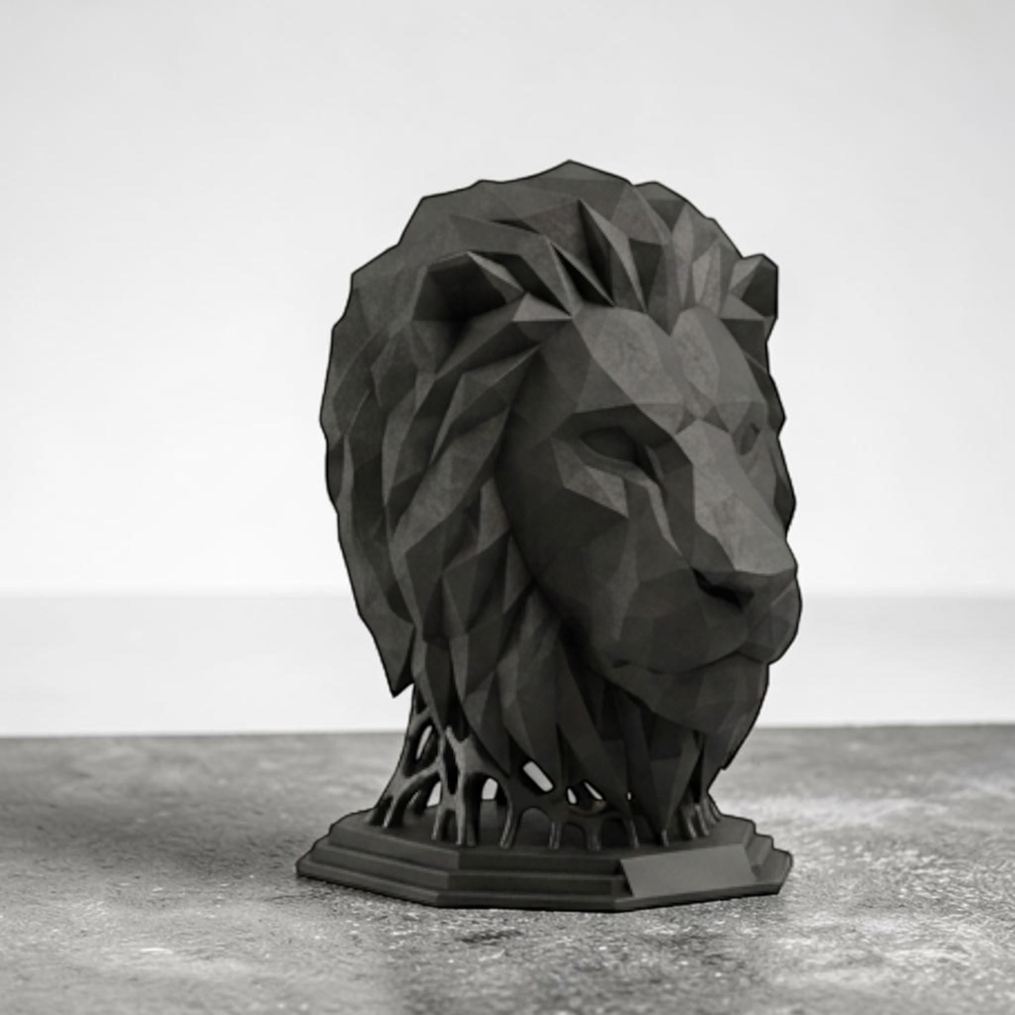 Lion Headphone Holder – Minimalist Gaming Desk Organizer – 3D printed headphone stand detail 18