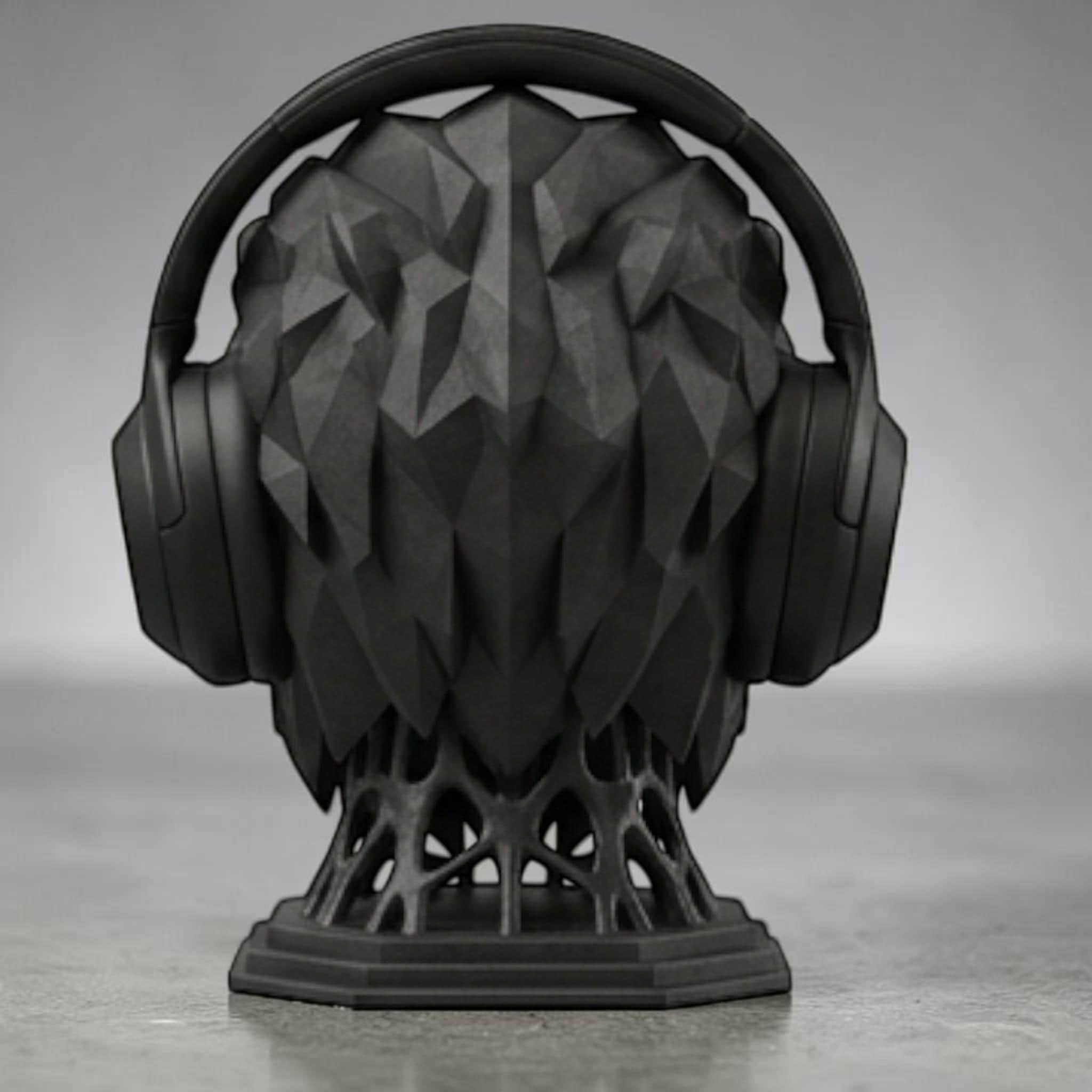 Lion Headphone Holder – Minimalist Gaming Desk Organizer – 3D printed headphone stand detail 7