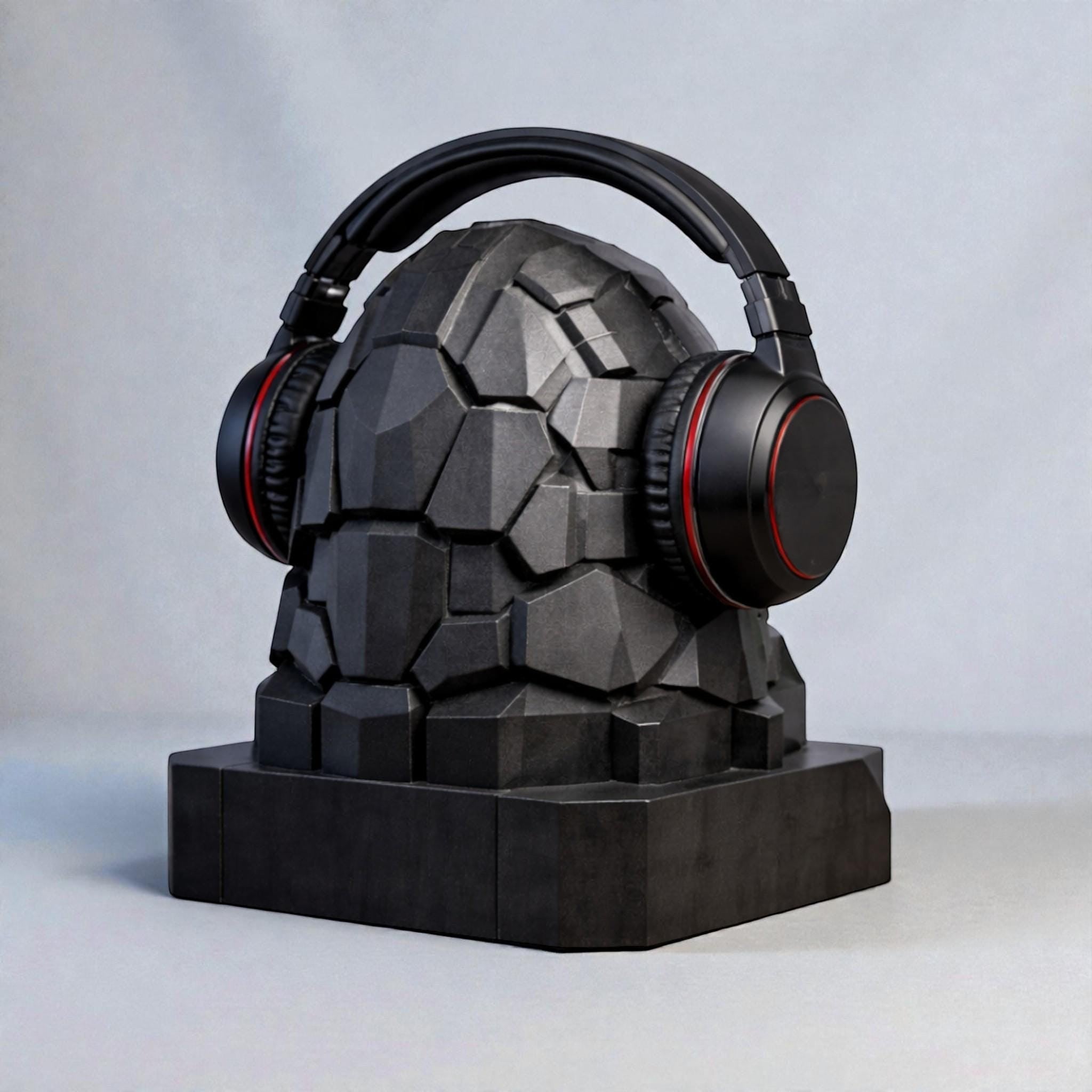 Gorilla Headphone Stand | 3D Printed Gaming Desk Decor – 3D printed headphone stand detail 11
