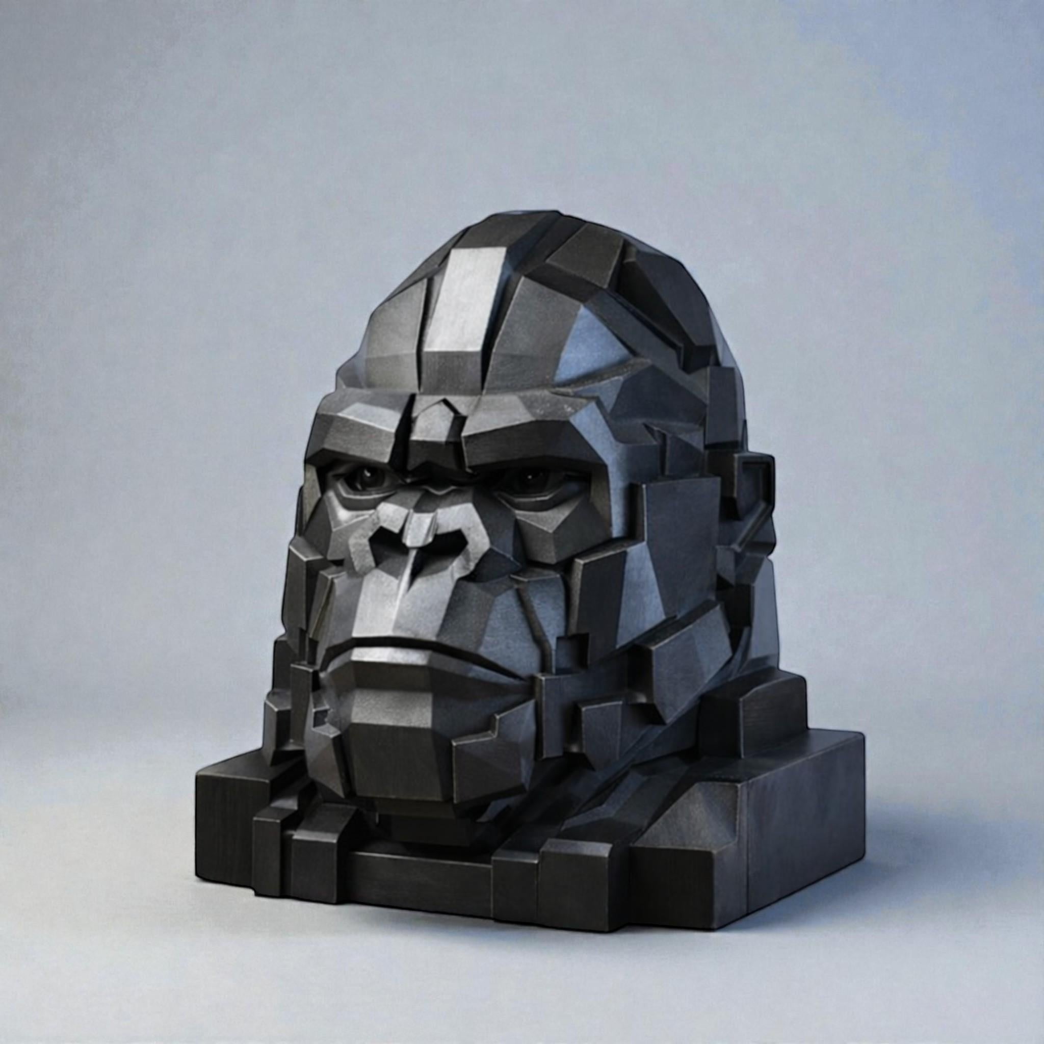 Gorilla Headphone Stand | 3D Printed Gaming Desk Decor – 3D printed headphone stand detail 14