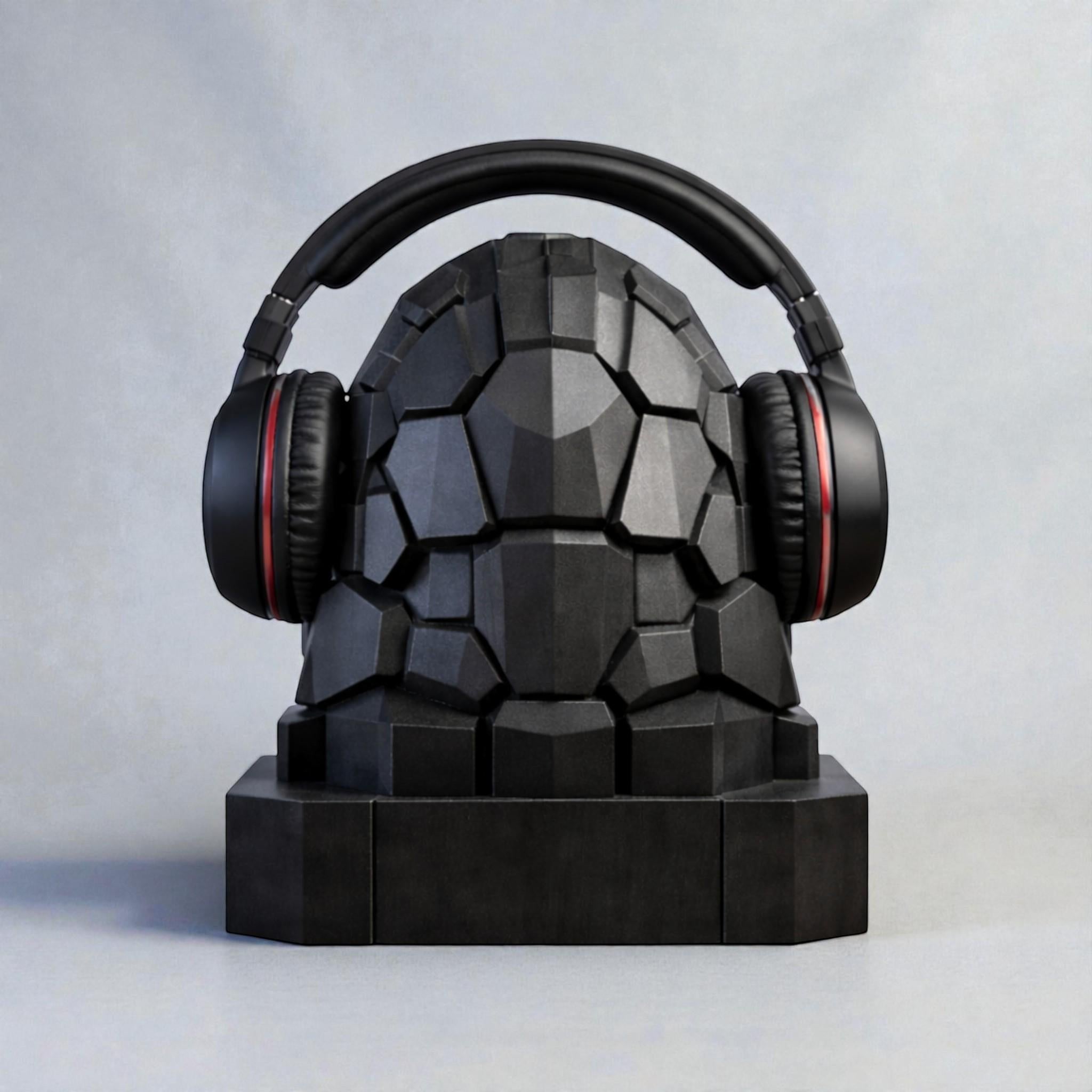 Gorilla Headphone Stand | 3D Printed Gaming Desk Decor – 3D printed headphone stand detail 9