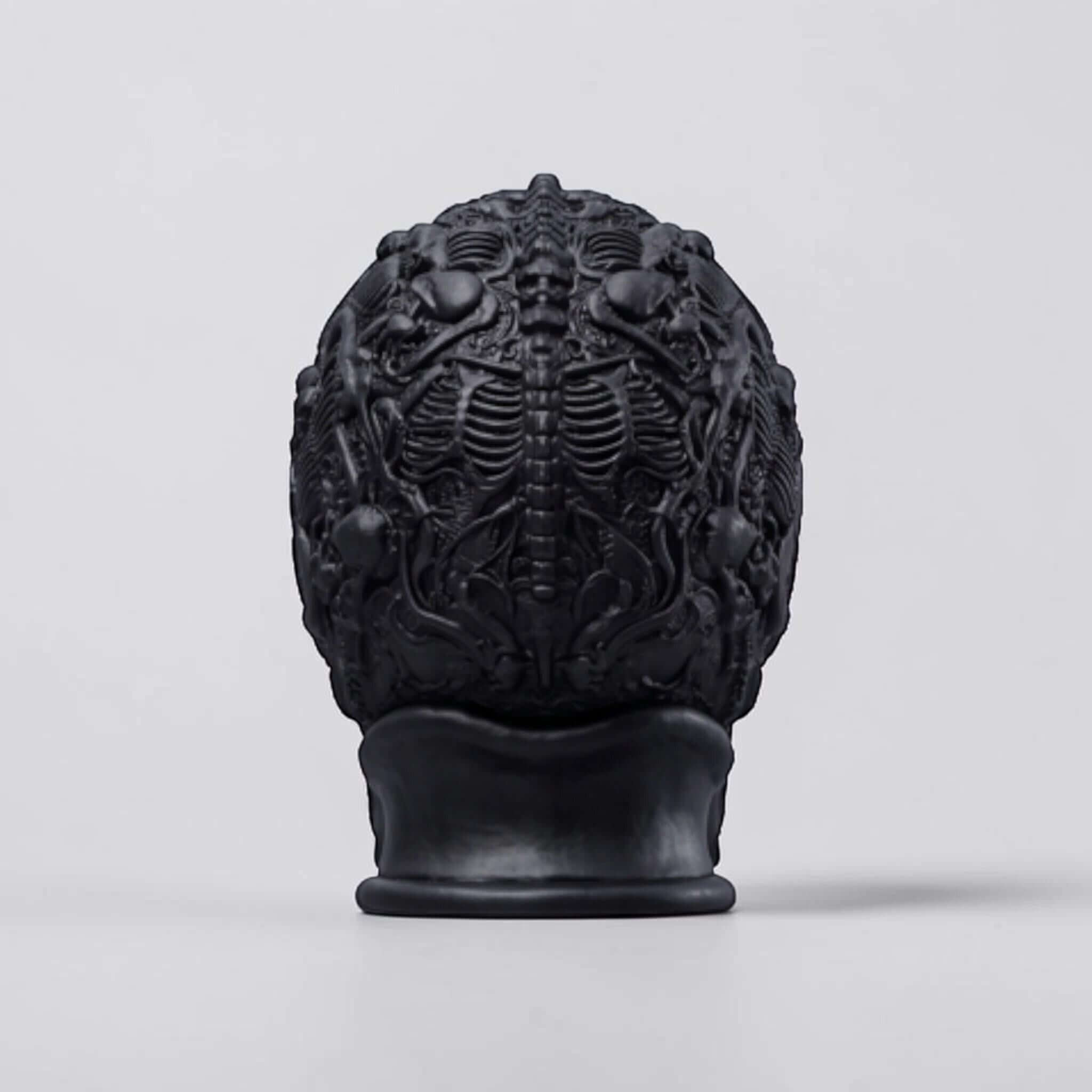 Gothic Skull Headphone Holder – Baroque Ornamental Desk Stand – 3D printed headphone stand detail 18