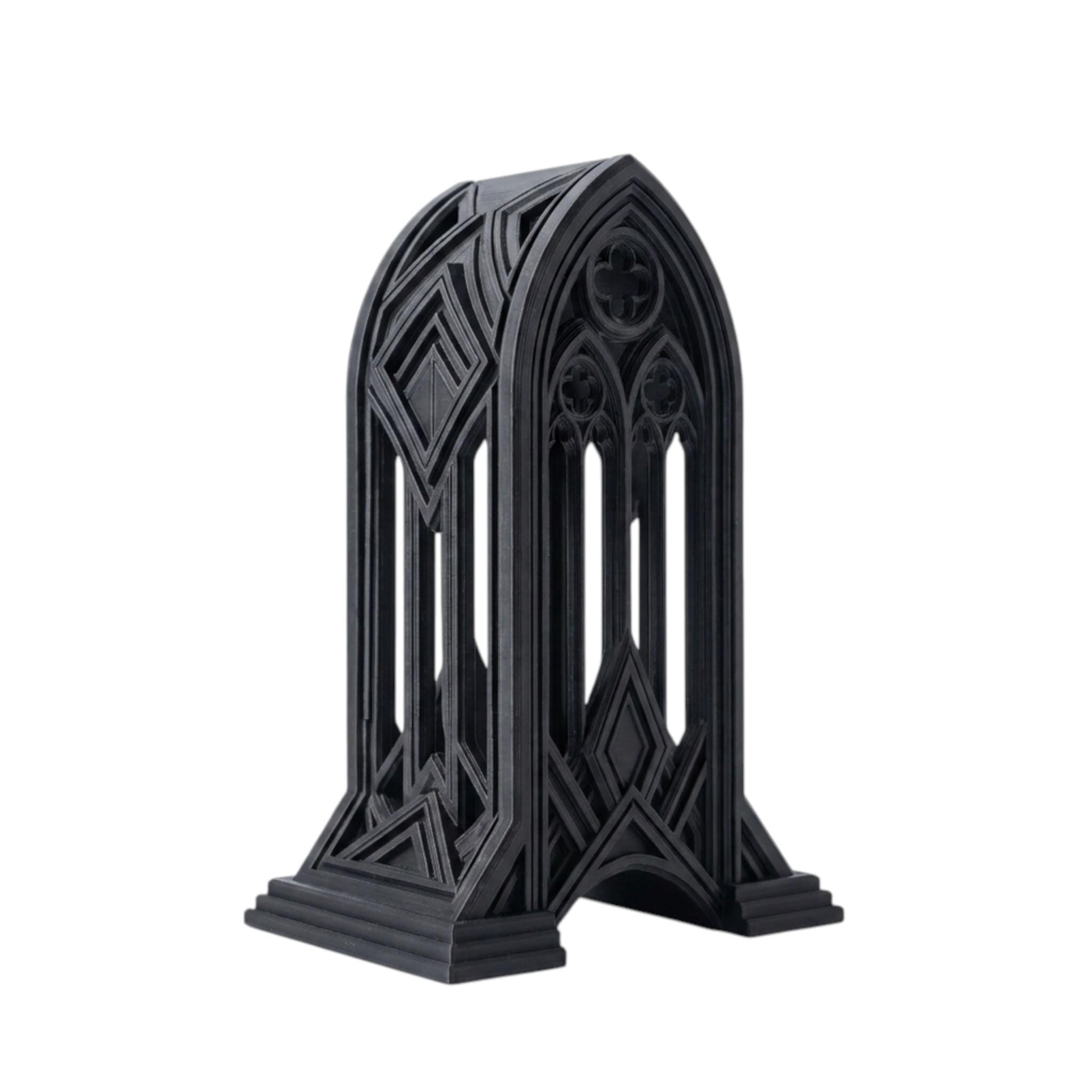 Gothic Cathedral Headphone Stand – 3D Printed Gaming Desk Decor – 3D printed headphone stand detail 9