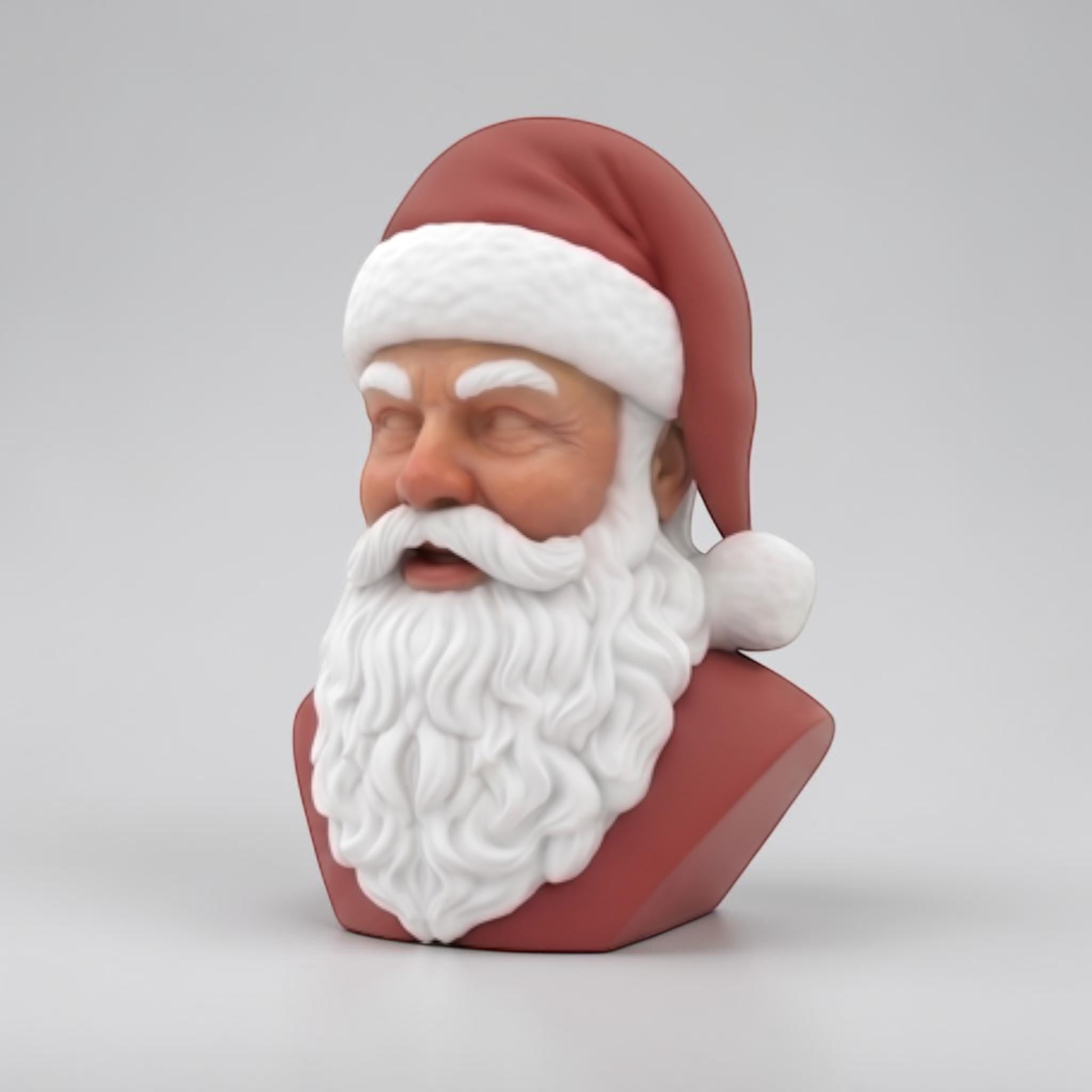 DJ Santa Headphone Stand – Christmas Desk Decor – 3D printed headphone stand detail 2