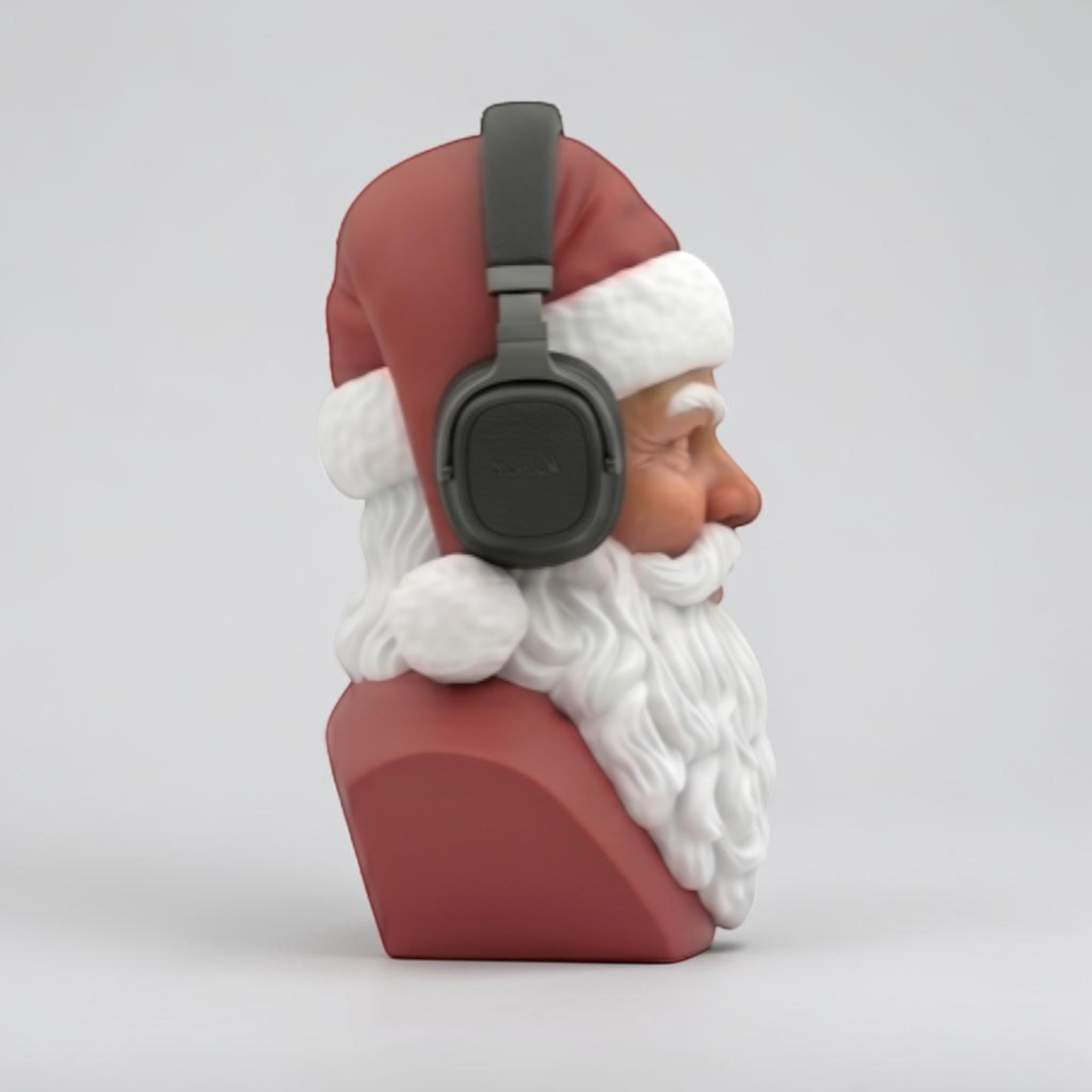 DJ Santa Headphone Stand – Christmas Desk Decor – 3D printed headphone stand detail 13