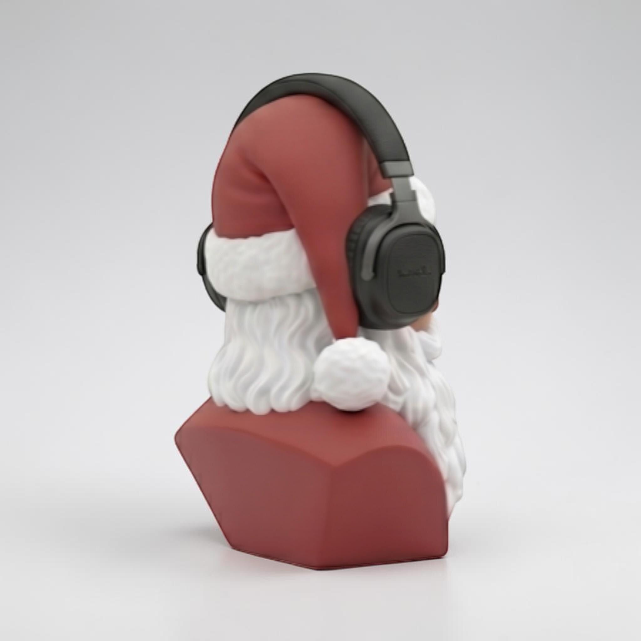 DJ Santa Headphone Stand – Christmas Desk Decor – 3D printed headphone stand detail 15