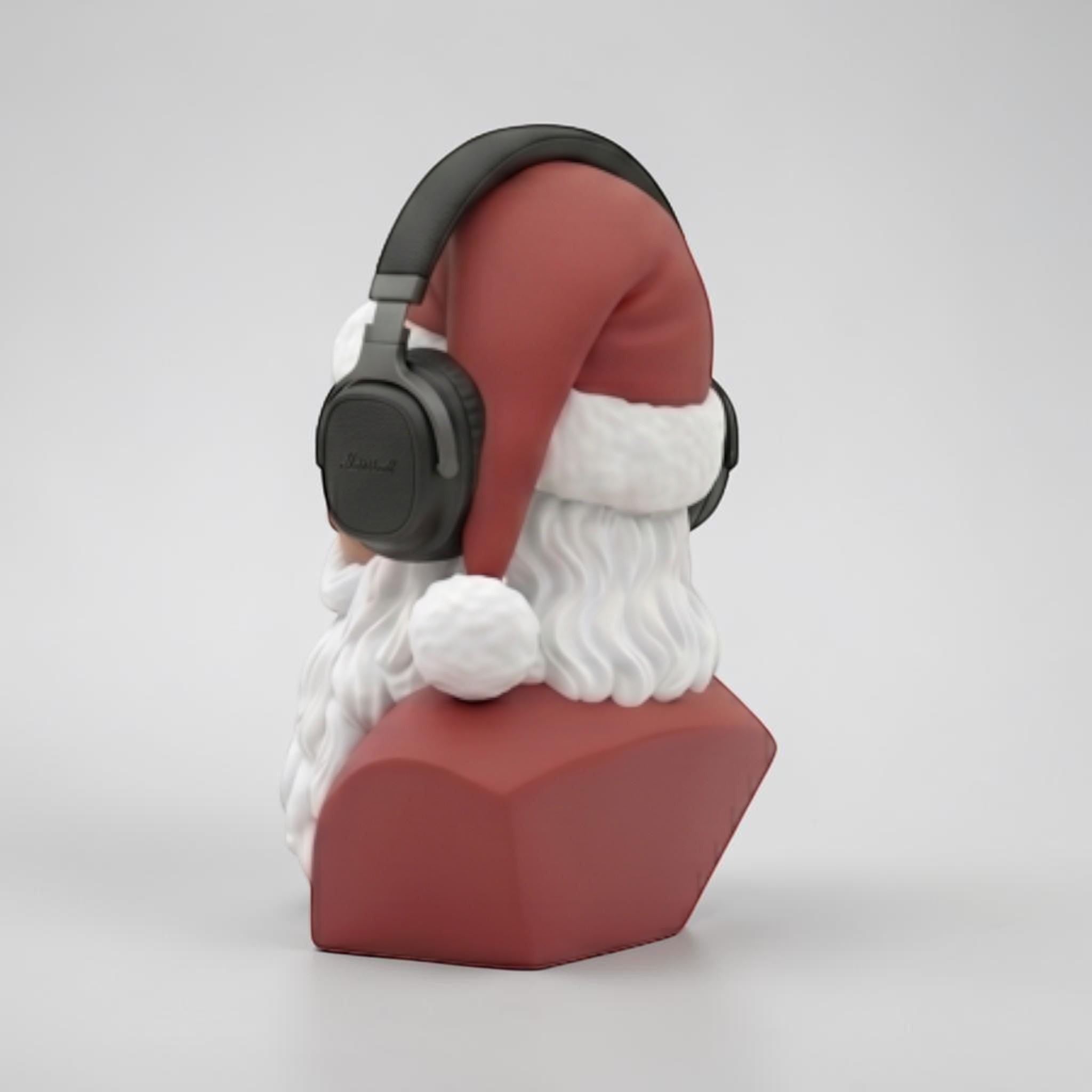 DJ Santa Headphone Stand – Christmas Desk Decor – 3D printed headphone stand detail 16