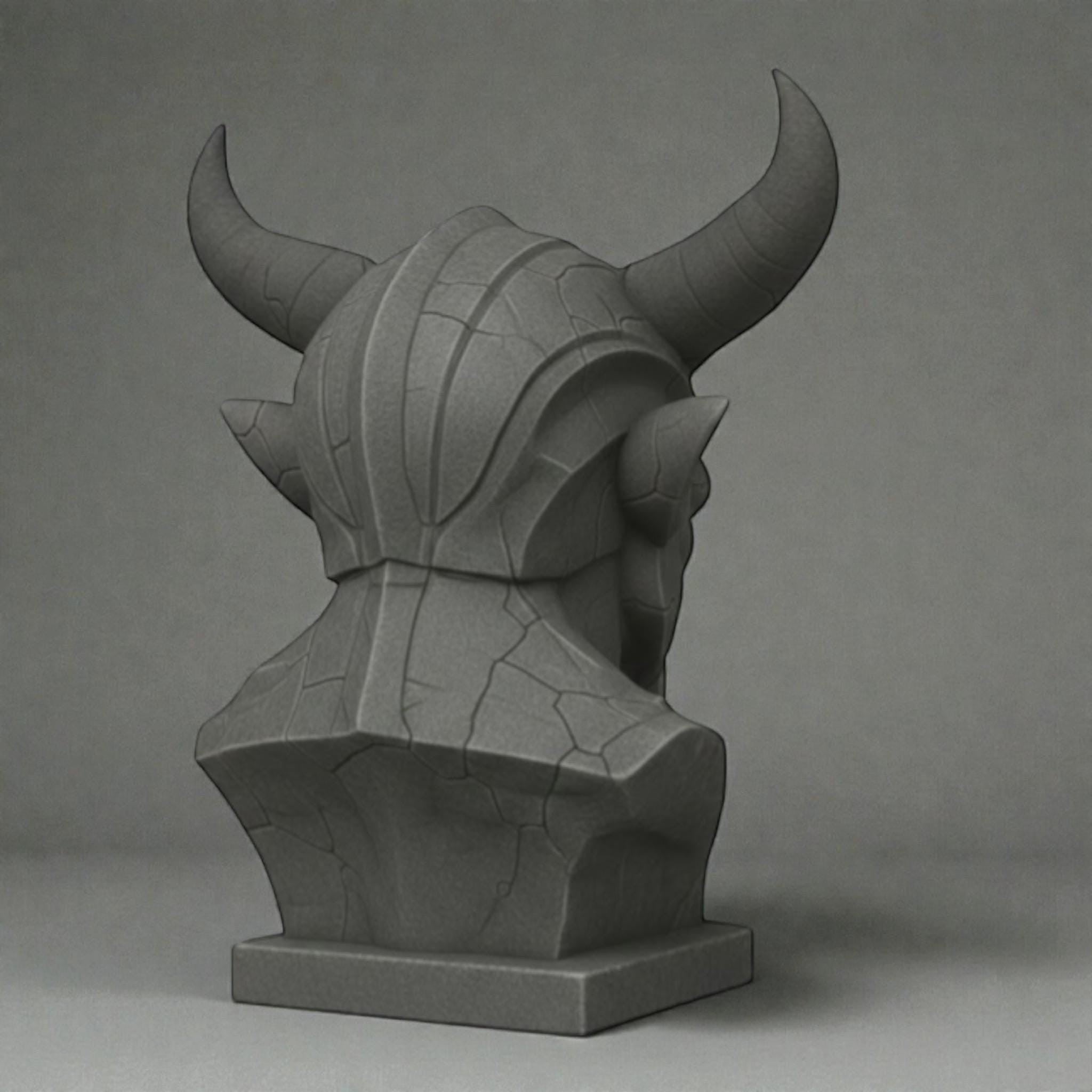 Cyber Demon Headphone Stand – 3D Printed Cyberpunk Bust – 3D printed headphone stand detail 17