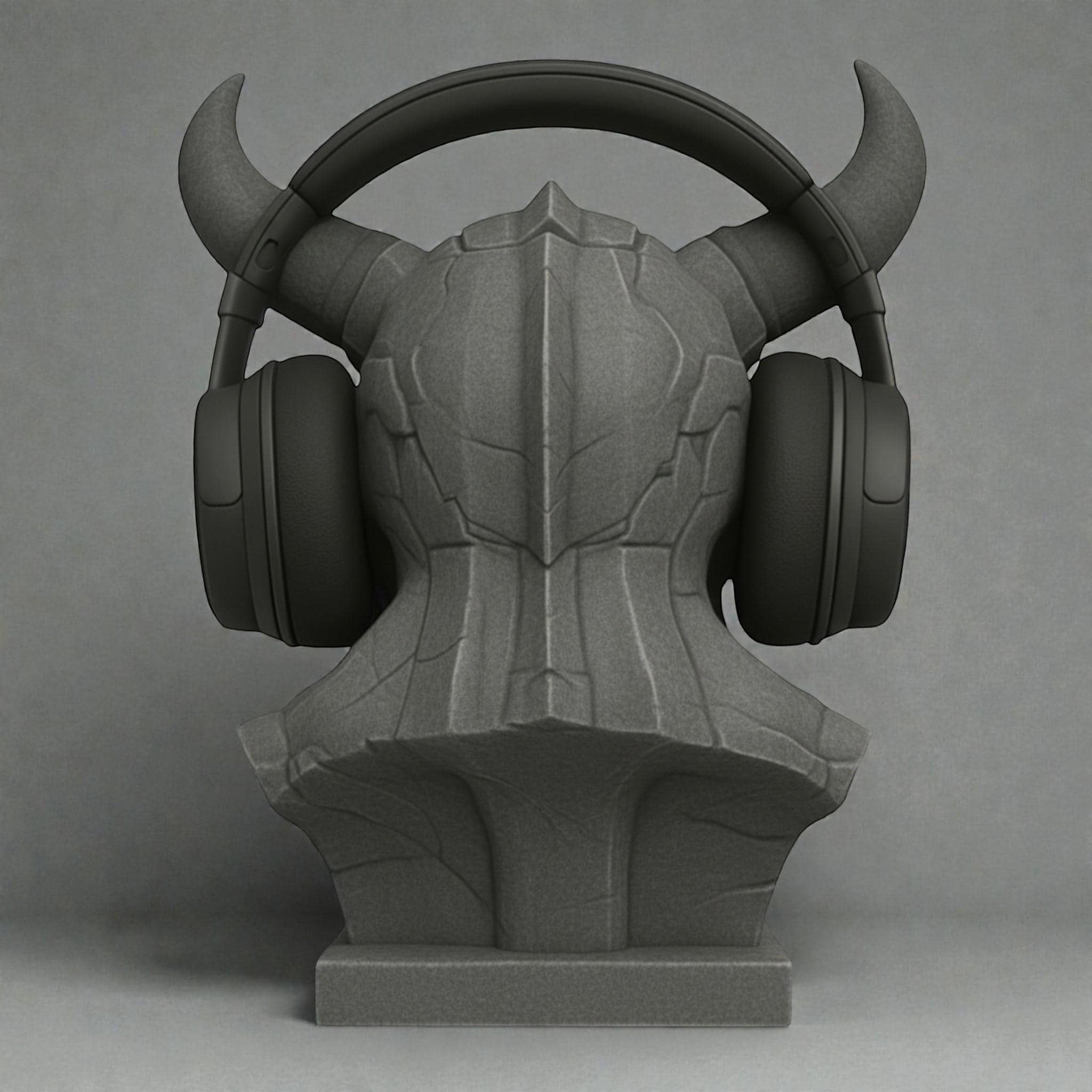 Cyber Demon Headphone Stand – 3D Printed Cyberpunk Bust – 3D printed headphone stand detail 10
