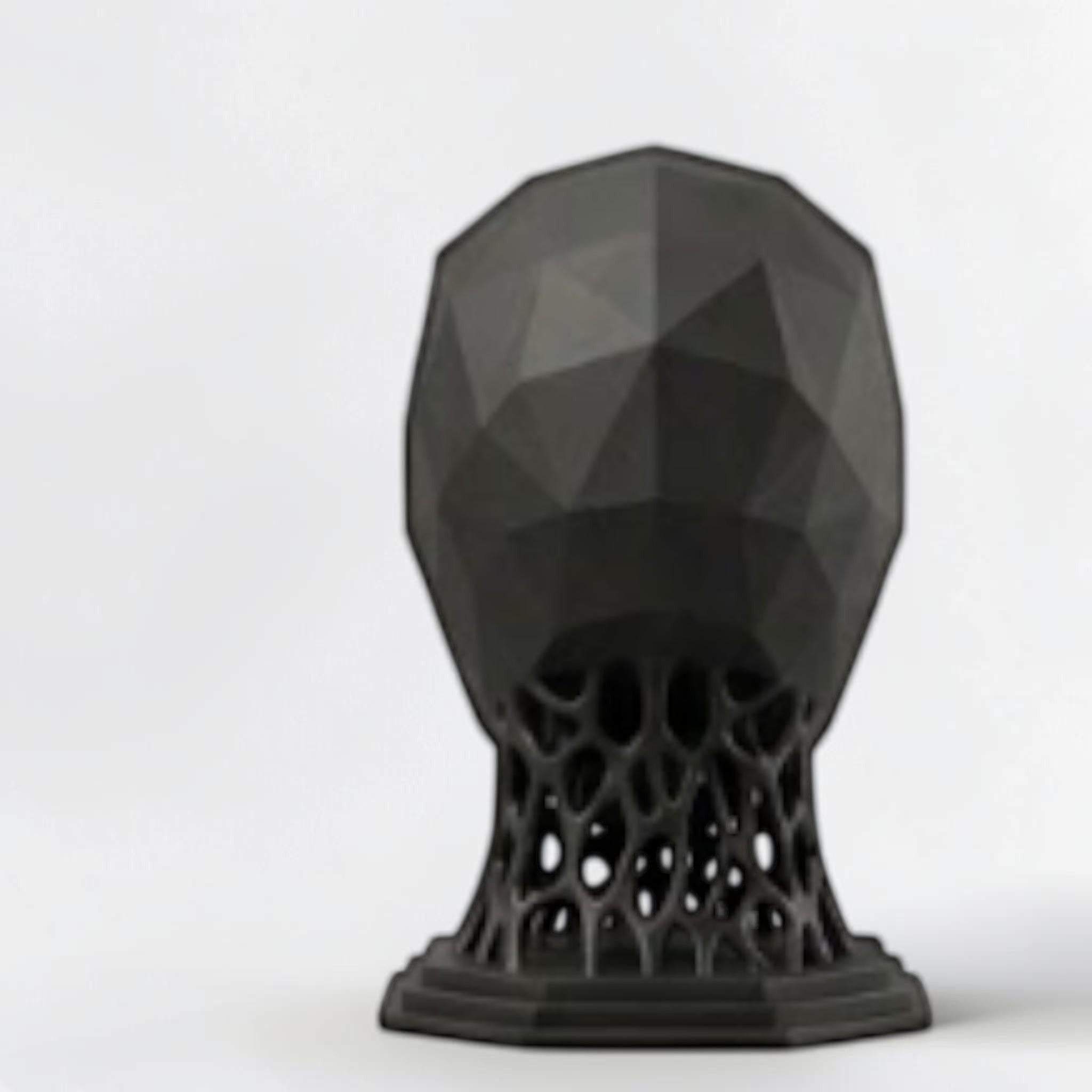 Alien Headphone Stand – Low-Poly Voronoi Neck, Sci-Fi Desk Accessory – 3D printed headphone stand detail 17