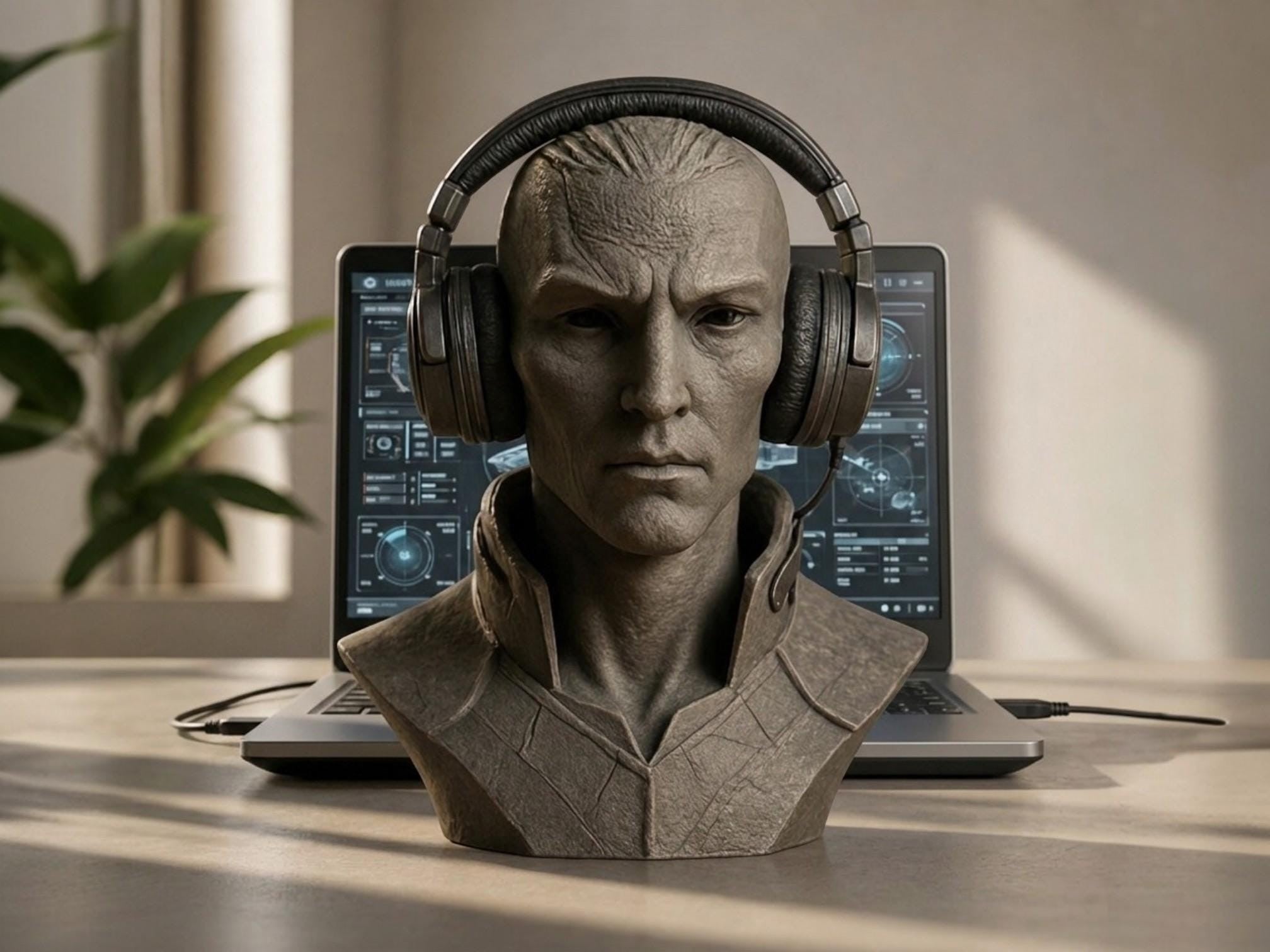 3D Printed Elf Headset Stand, Gaming Accessory – 3D printed headphone stand detail 1