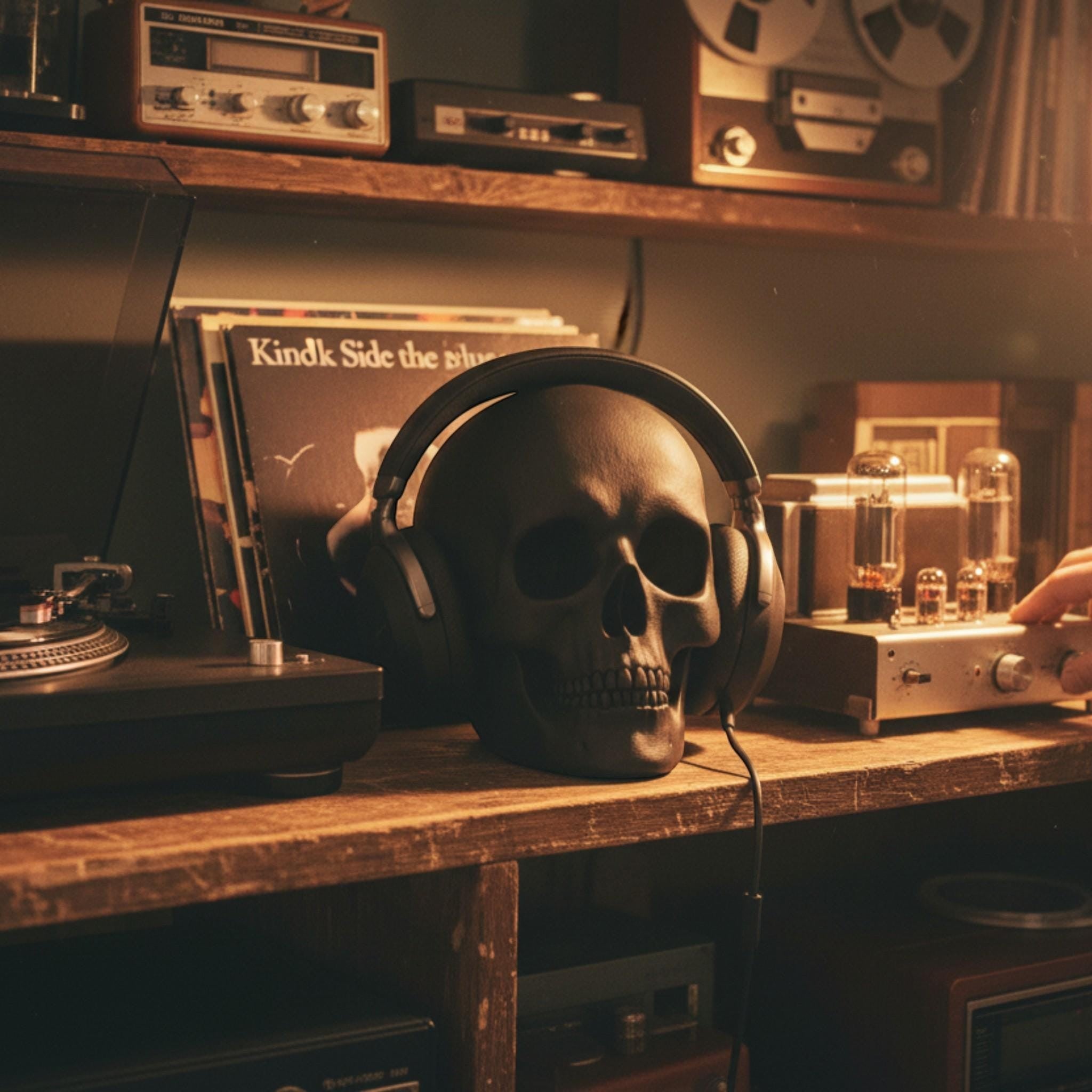 Skull Headphone Stand – Gothic Horror Desk Decor for Gamers – 3D printed headphone stand detail 5