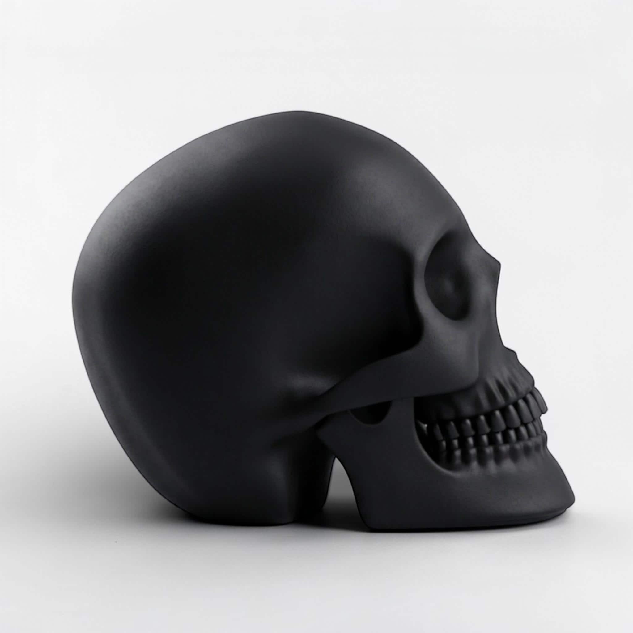 Skull Headphone Stand – Gothic Horror Desk Decor for Gamers – 3D printed headphone stand detail 10